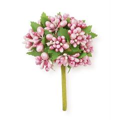 Mazzetto 12 bacche rosa 1